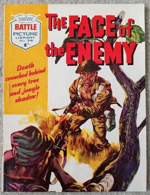 Original 1961 Battle Picture Library Comic - No 36 The Face Of The Enemy - VGC.