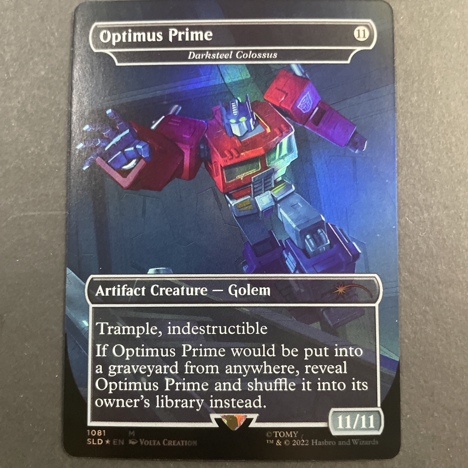 MTG Optimus Prime Darksteel Colossus Borderless Foil Secret Lair 1081