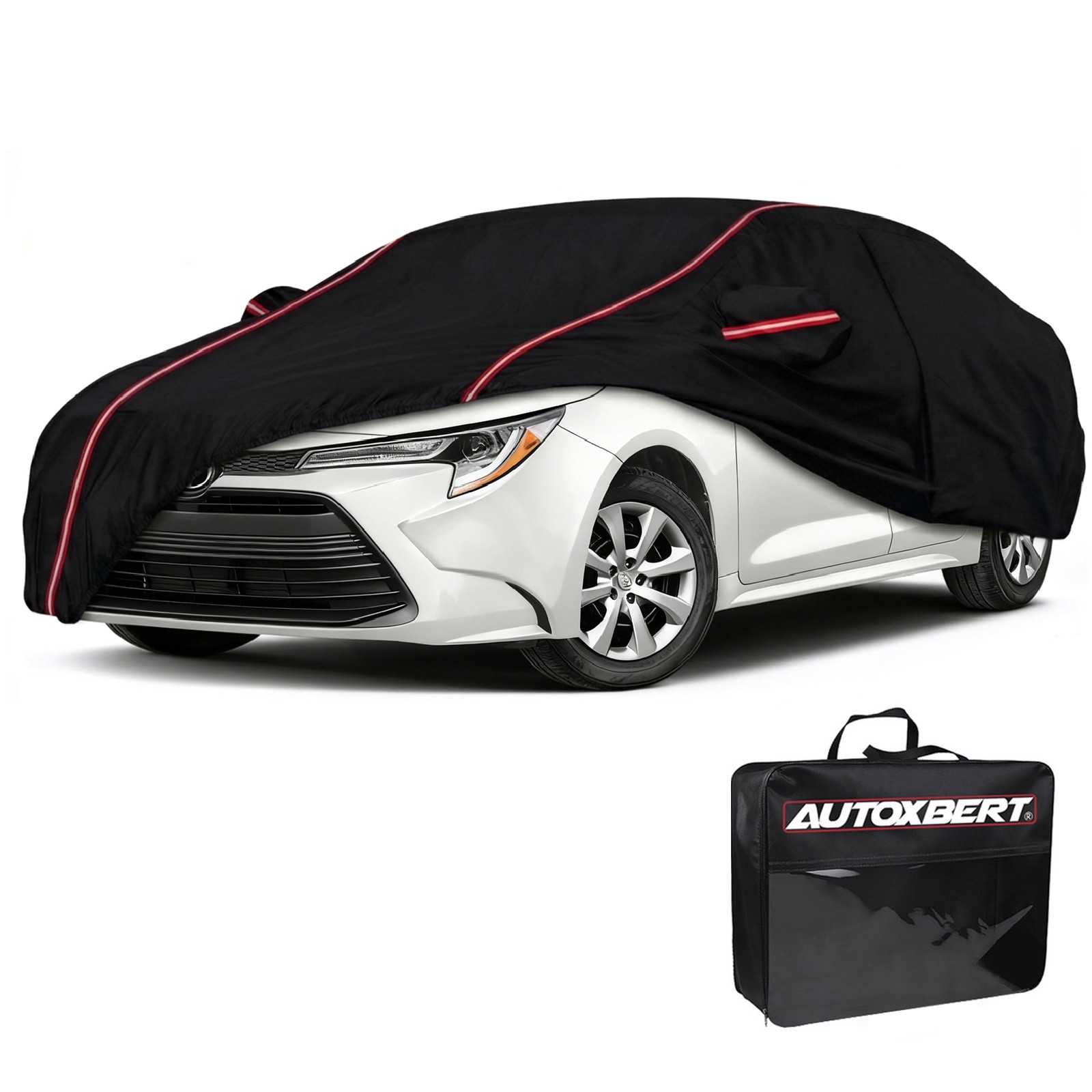6-Layers Full Car Cover Waterproof All Weather Protection Anti-UV Cotton Lining