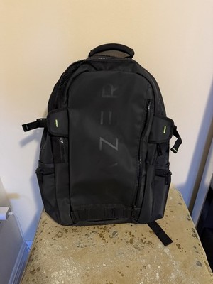 Razer Black Nylon Backpack for 15 in Laptop, Padded, Partitions, Solid Pattern