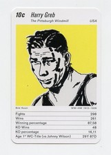 HARRY GREB Very Rare Swedish BOXING CARD