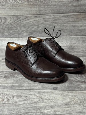 Berwick 1707 Brown Scotch Grain Leather Derby Shoes Men's UK 8 Goodyear Welted