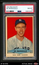 1954 Red Heart Gil McDougald Yankees SHORT-PRINT PSA 8 - NM/MT