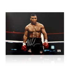 Mike Tyson Signed Boxing Photo: Iron Mike