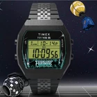 Timex X Fortnite T80 36MM Black Stainless Steel Bracelet Digital Alarm Watch