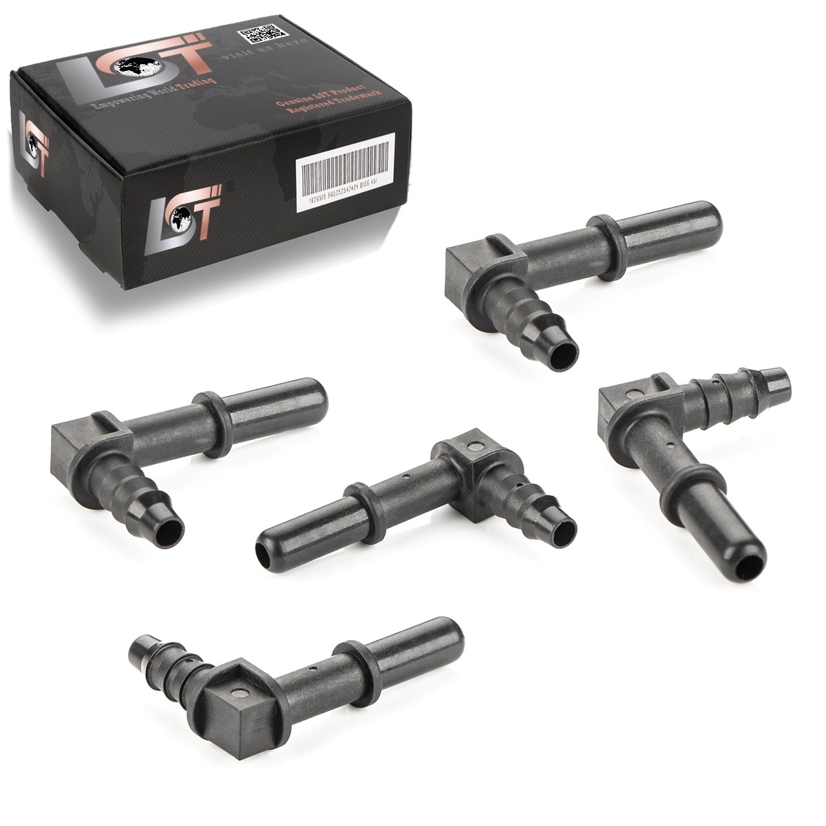 5x Counterpart Quick Release 90° Fuel Line 7.89 x 6 mm for JAGUAR