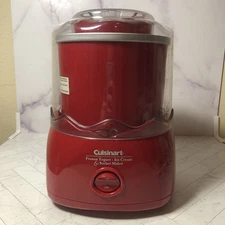 Cuisinart Frozen Yogurt Ice Cream & Sorbet Maker  Model ICE-20R Red 1.5 Quart