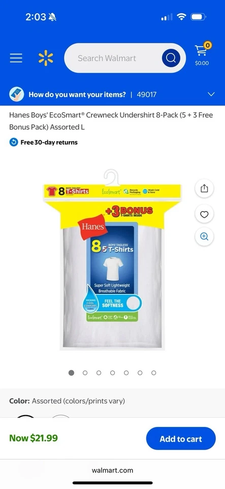 Pack de 8 camisetas sin etiquetas para niños talla pequeña 6-8 Foto 4 de 4