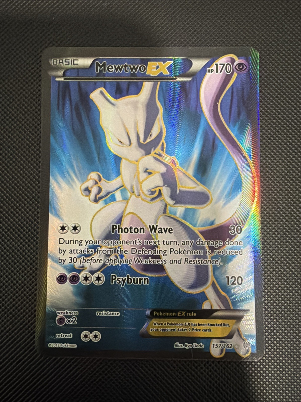 Pokemon Mewtwo EX 157 Full Art 157/162 XY Breakthrough Holo