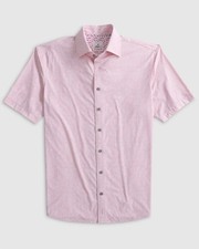 johnnie-O Avin Jersey Knit Button Up Shirt Bahama Mama Size M