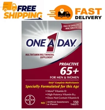 One A Day Proactive 65 Plus Multivitamins Supplement 150 Tablets Men Women 65+