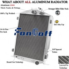 4 Row Aluminum Radiator For 1932 Ford Street Rod Hi-high Boy Chevy V8 Engineat