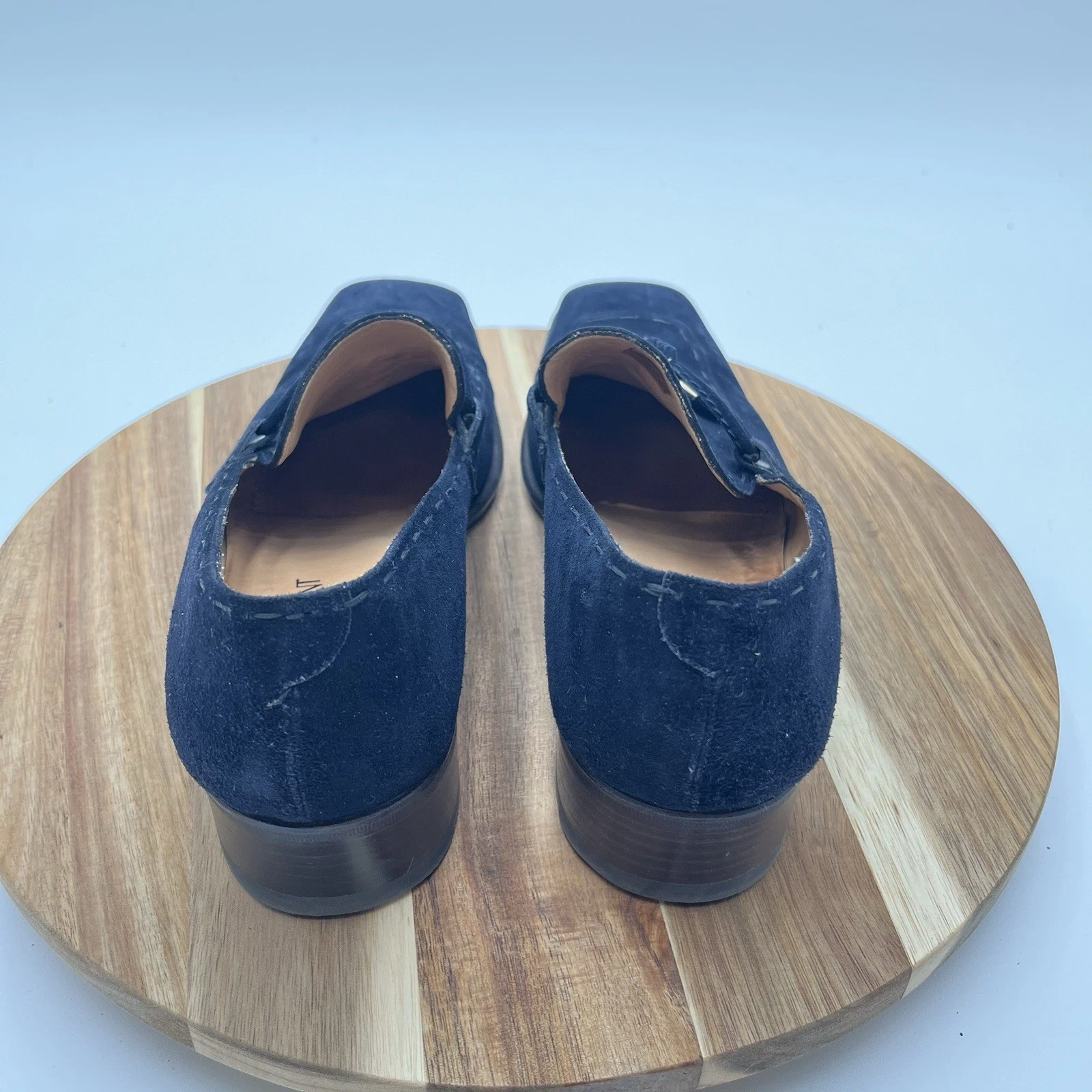 SAINT LAURENT (YSL) Abito mocassini Yves Saint Laurent Rive Gauche blu scamosciato nappa uomo 43 EU 10 US