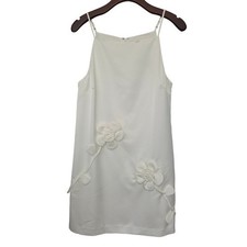 ASTR The Label Marigold Mini Dress 3D Flower Detail Womens S White NWT $148