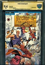 ARCHER & ARMSTRONG #2 CBCS 9.4 4X SIGNED BY SIMONSON! SHOOTER, LAYTON, JACKSON!