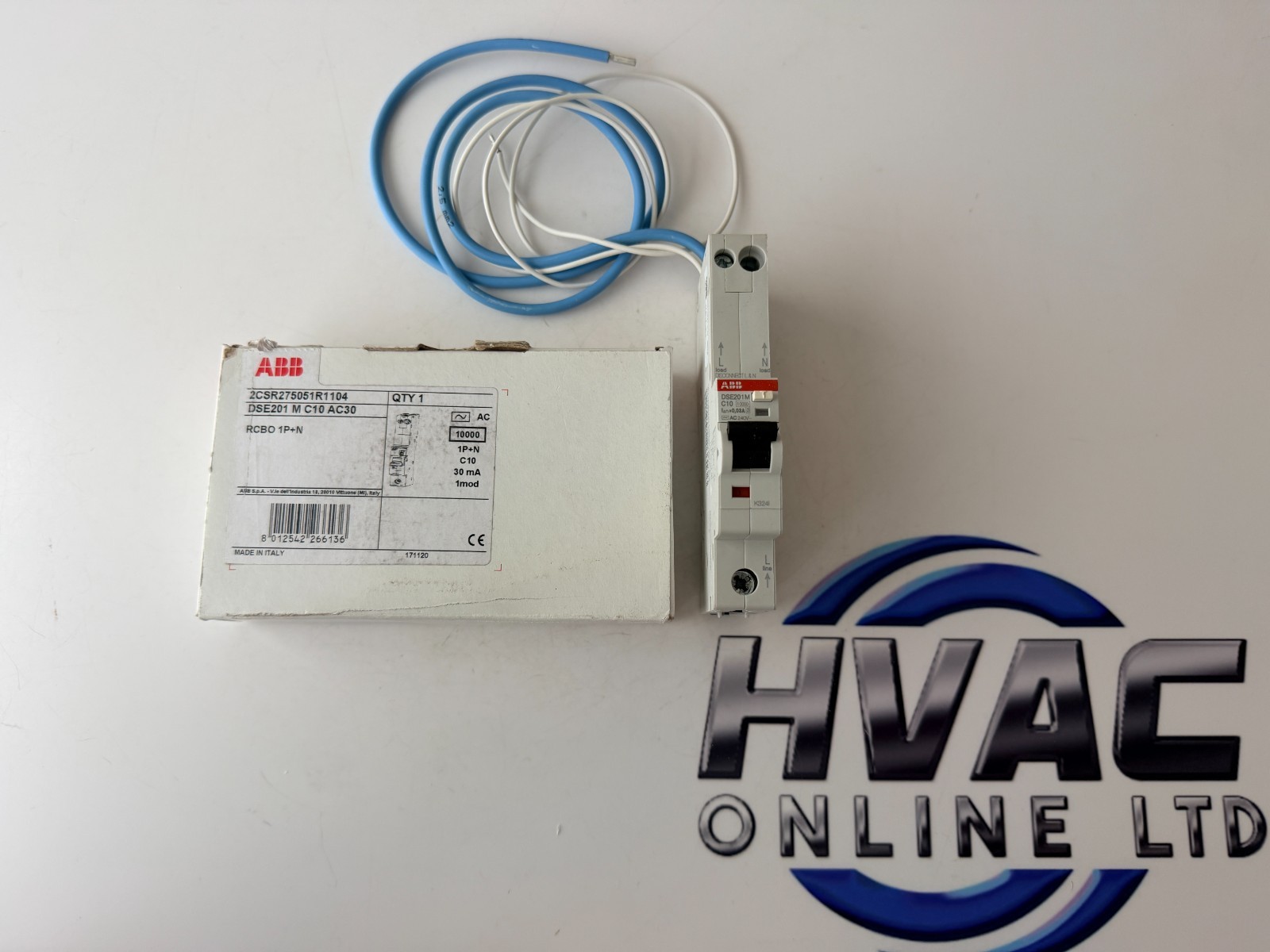 ABB 10 AMP 10A C10 CURVE C 10kA 30mA RCBO TYPE AC DSE201 M 2CSR275051R1104