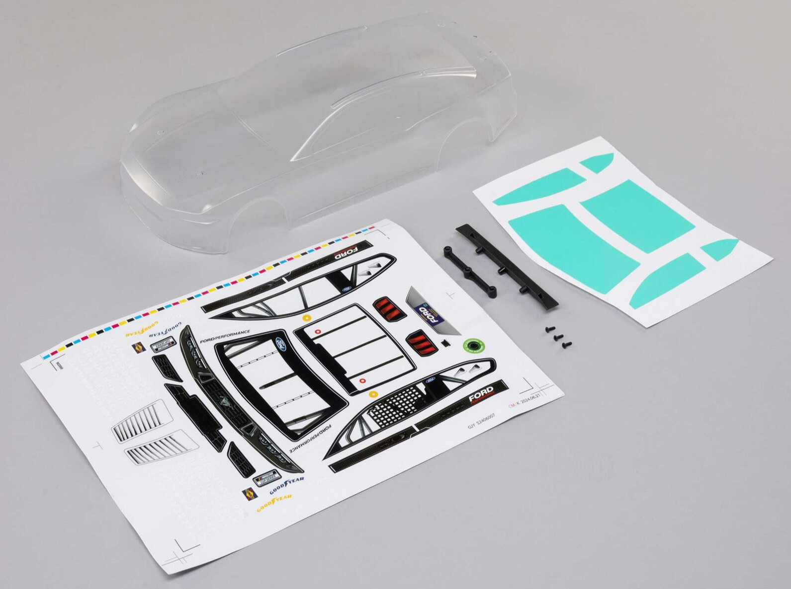 Losi 1/12 Nascar Grom Ford Clear Stock Car Body LOS-1917