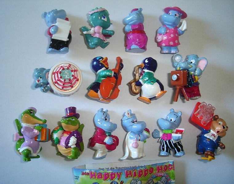 KINDER SURPRISE SET - HAPPY HIPPOS WEDDING MARRIAGE 1999 - FIGURES