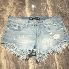 Express Jeans Womens Blue Light Wash Denim Cu...