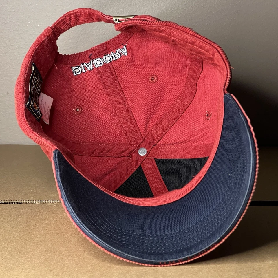 Scotland Diadora Hat Cap Strap Back Red Mens Corduroy Soccer Club International Foto 4 de 4