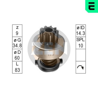 Freilaufgetriebe Starter ERA ZN1038 für MERCEDES VARIO B667 B670 B668 ATEGO 613