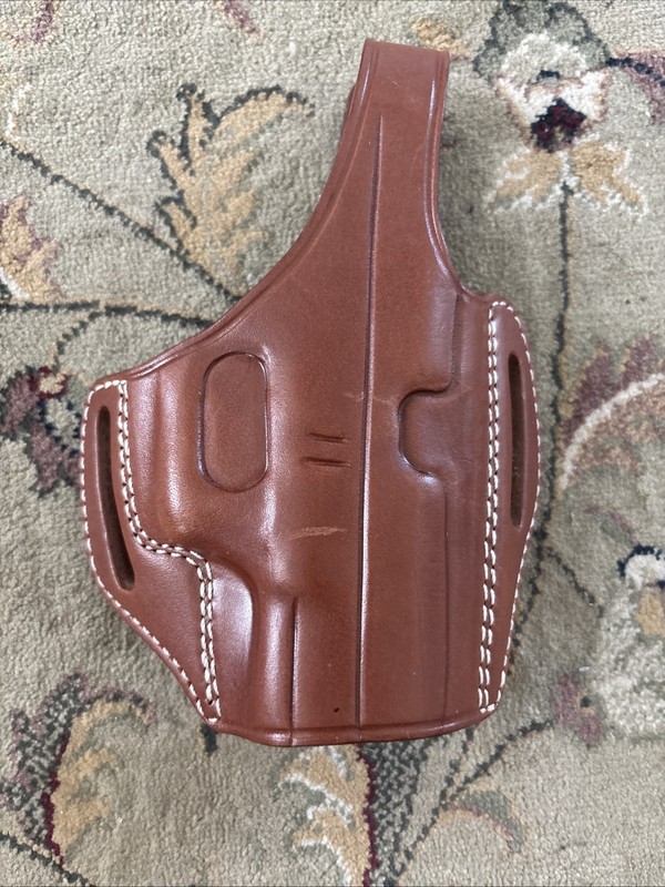 Massimo Gun Leather OWB Holster for Glock 17, 22, 31 Police, Militia, Concealed