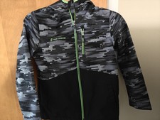 Boys Free Country Black Geometric Print Polyester Jacket size XXL 14/16 EUC