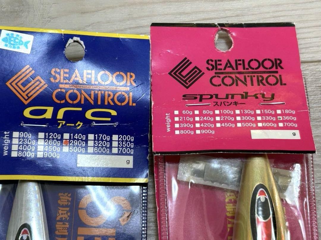 Sea Floor Control Spunky 360g Glow, Cranky 290g Glow, Saltmate PE Jig 300m Used