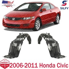 Inner Fender Splash Shield Front Set Of 2 Lh Rh Side Fits Honda Civic Sedan