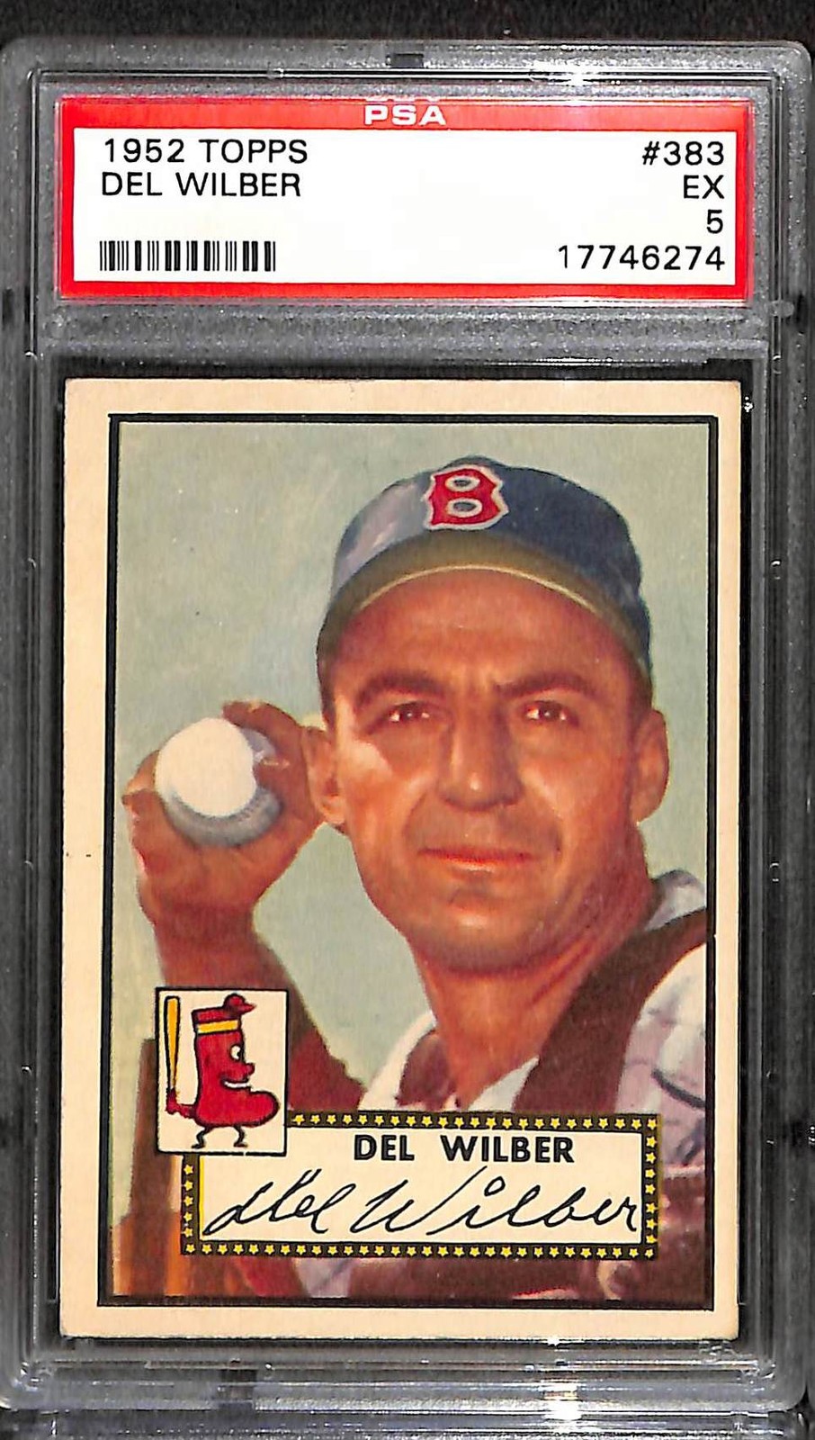 1952 TOPPS #383 DEL WILBER PSA 5 EX 17746274 