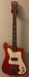 Vintage 1960s Kay Truetone Vanguard Electric Guitar K100 Red