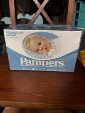 VTG 30 Premature Infant Pampers 1974 Movie Prop Unopened Diapers Up to 6 pounds