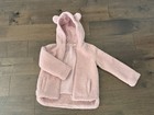 EUC Tucker + Tate Bear Sherpa Faux Fur Full Zip Hooded Ears Jacket Pink Size 6 — photo 2