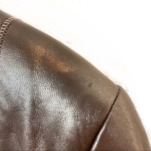 Bernardo Leather Jacket Copper Brown Women's Sz M Supple Shimmer Retro Vibe - Picture 8 of 15