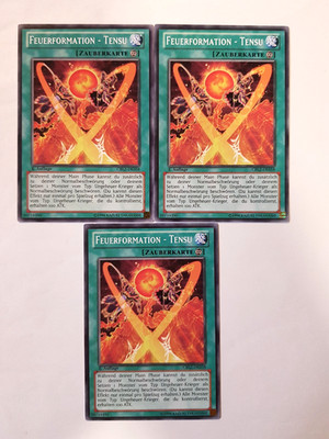 3x Feuerformation-Tensu CBLZ-DE058 Common 1 Auflage YU-GI-OH Karten Playset