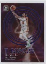 2022-23 Panini Donruss Optic T-Minus 3 2 1 Purple Prizm Trae Young #5 0q3