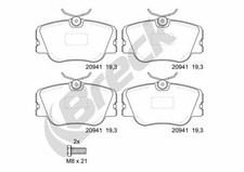 BRECK Bremsbelagsatz Scheibenbremse 20941 00 701 00 f&uuml;r MERCEDES W124 S124 124