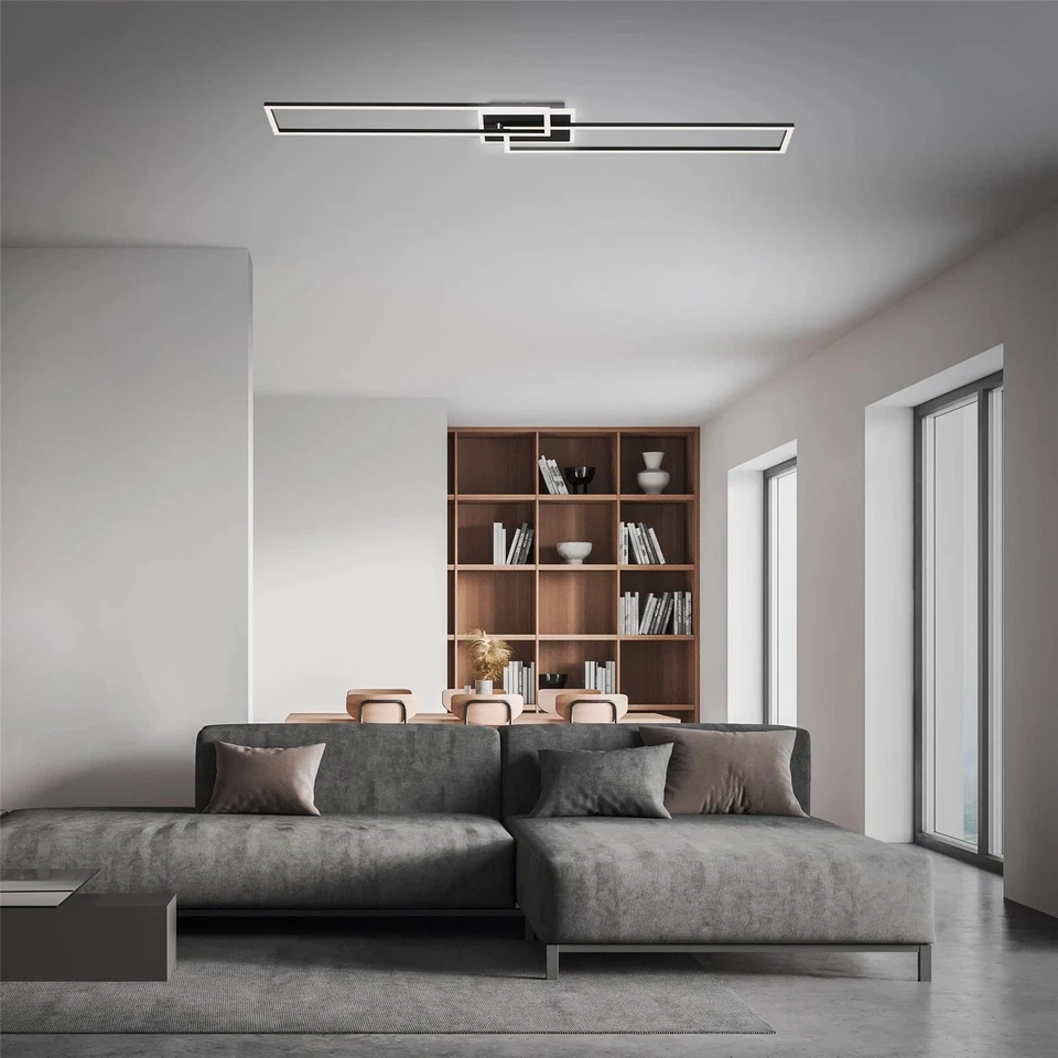 Deckenleuchte Briloner Frame LED 40W 110CM CCT Backlight Mittellicht Fernbedienu - Bild 4 von 4