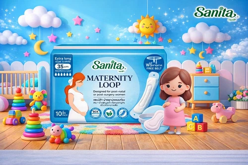 Sanitary Napkin Towels 10 Pad Loop Maternity Hospital  Extra Long 12"5 or 32 cm. - Picture 1 of 14