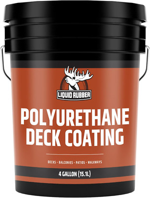 Saddle Brown Polyurethane Deck Coating - 10X Stronger, Waterproof Sealant, 4 Gal