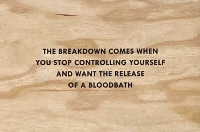JENNY HOLZER 'THE BREAKDOWN...' Cherry Wood Art 'Survival' Postcard Multiple NEW