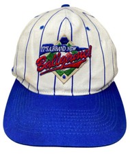 Vintage Trucker Hat Snapback NAPA Pinstripe Its A Brand New Ballgame White Blue