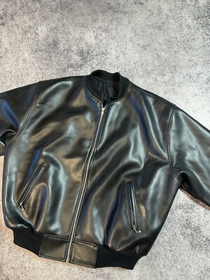 美品 real leather reversiable coat y2k Vintage Y2K Leather Coat in