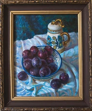 Oil Painting "Plums" by Gennady Yakovlevich Brusentsov