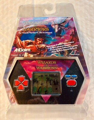 Wizards & Warriors Handheld Electronic Video Game by AKKLAIM 1989 New Sealed 