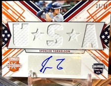 2019 Elite Extra - SPENCER TORKELSON - Autograph Jersey Rookie - TEAM USA #d/49