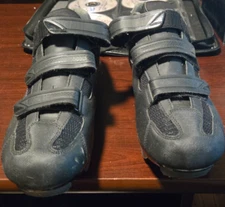 Mens Serfas 3 Strap Black Bike Cycling Shoes Size US 13.5