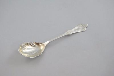 Antique Albert Coles Coin Silver Sugar Spoon in Shell Pattern | eBay