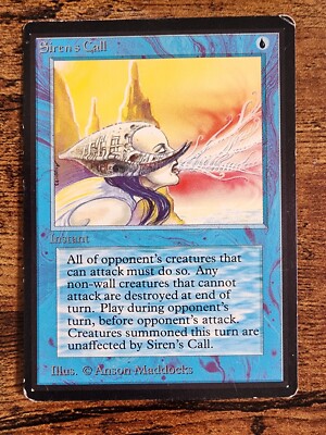 MTG Siren's Call  Beta LP/MP With Small Corner Crease   11 REAL HQ PICS!  Magic