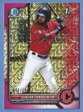 2022 1ST BOWMAN CHROME FUCHSIA MOJO REFRACTOR #BCP-80 JUNIOR SANQUINTIN 040/199